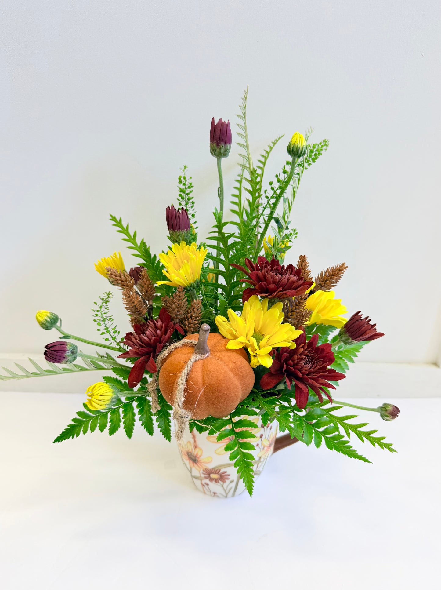 Pumpkin Mug Arrangement
