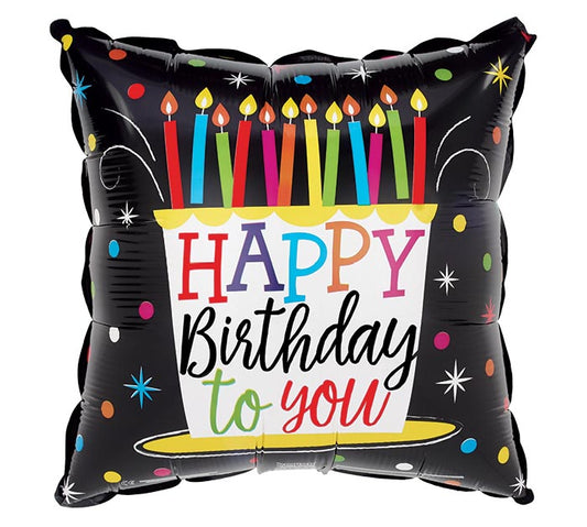 Black Square Happy Birthday