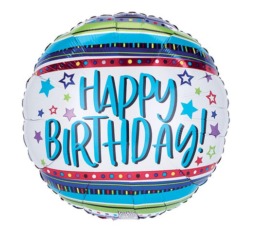 Striped Birthday Round