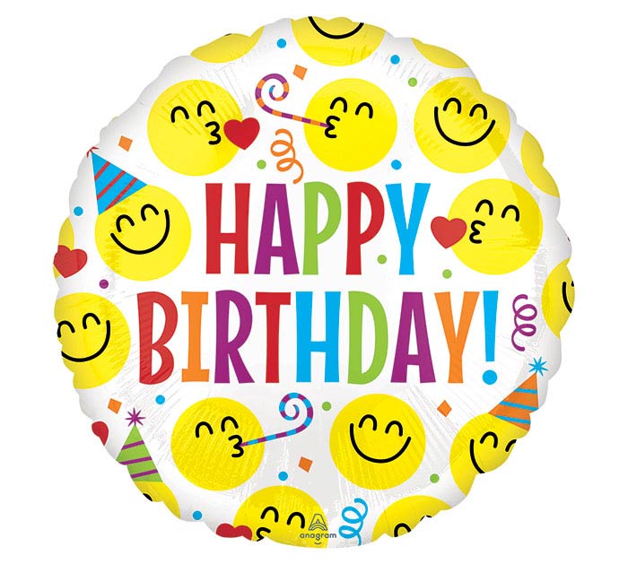 Emoji Smiles Happy Birthday