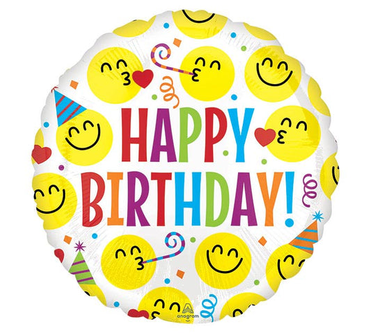 Emoji Smiles Happy Birthday