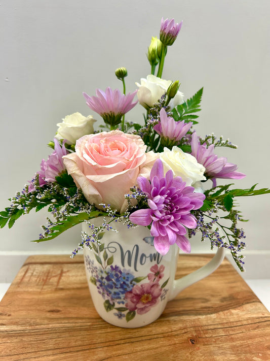 Mom Floral Mother's Day Mug Arrangement