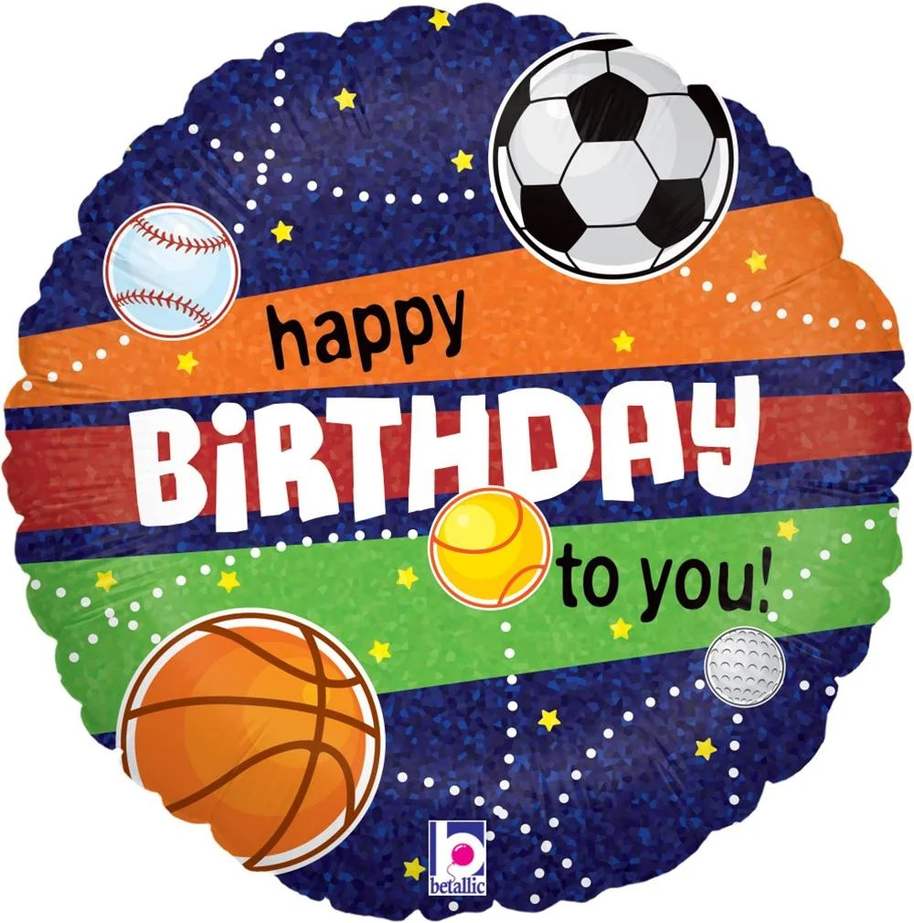 Happy Birthday Sports Holographic