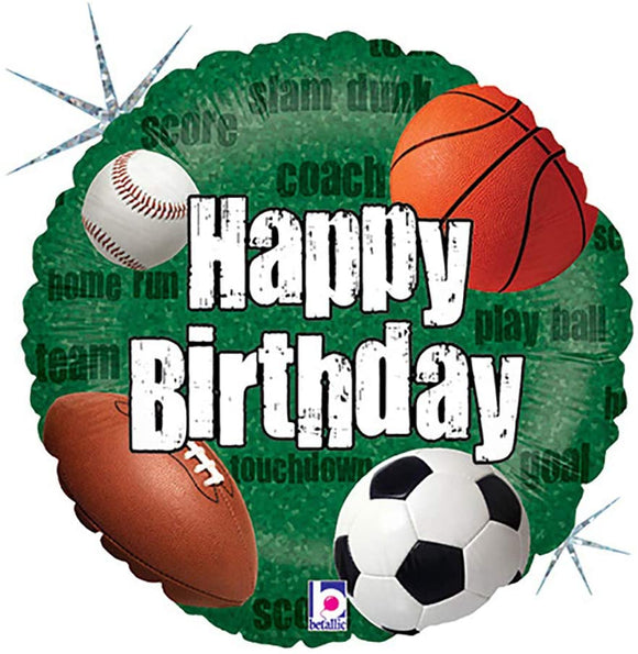 Happy Birthday Sports Holographic